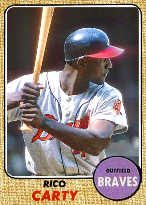 A Baseball Player Holding A Bat On Top Of A Card