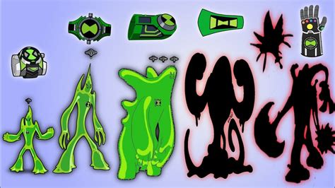 Goop Ben 10 All Version With Different Omnitrix Ben 10 Coloring YouTube