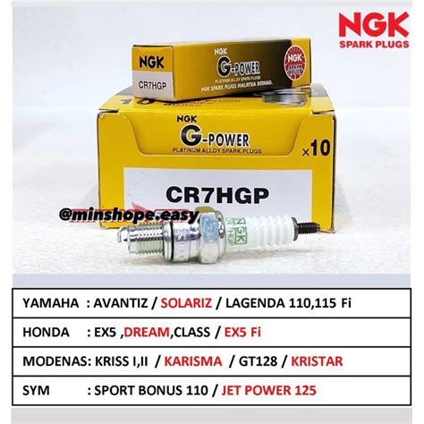 NGK SPARK PLUG G POWER MOTOR 100 ORI CPR8EA 9 CPR6EA 9 CPR8EA 9 G