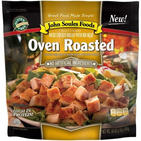 John Soules Foods Diced Chicken Breast With Rib Meat Oven Roasted Oz