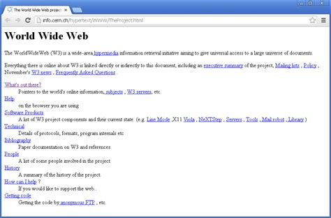 Le Premier Site Web Au Monde A 25 Ans Aujourdhui
