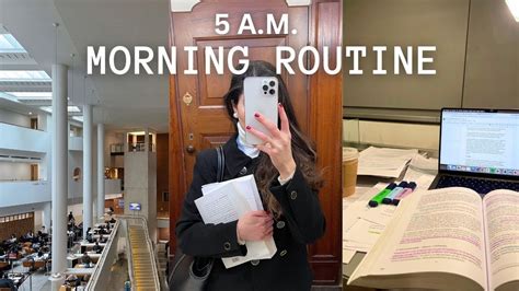 5am Productive Morning Routine As A Law Student 📚 Study Vlog