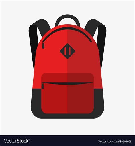 School Bag Backpack Royalty Free Vector Image Vectorstock