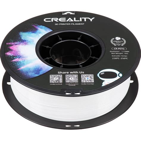 Creality 1 75mm CR PETG Filament 1kg White CR PETG WHITE B H