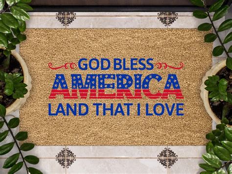 God Bless America Land That I Love Svg Patriotic File For Etsy