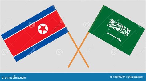 Kingdom Of Saudi Arabia And North Korea The Ksa And Korean Flags