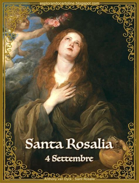 Cartolina Religiosa Oggi Si Celebra Santa Rosalia Settembre Con