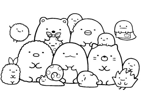 Sumikko Gurashi 7 Coloring Page - Free Printable Coloring Pages for Kids