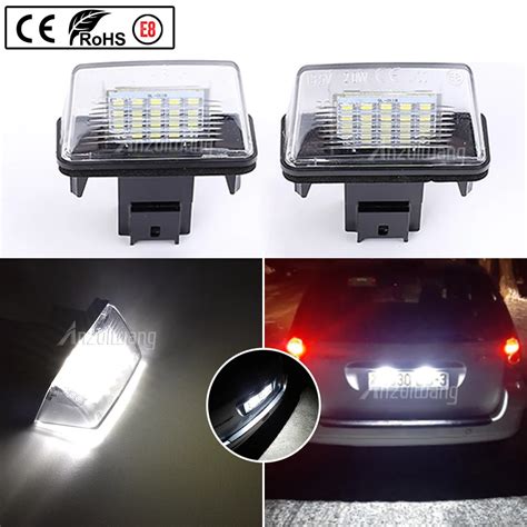 License Plate Light 18 LED Licence Tag Number Lamp For Peugeot 206 207