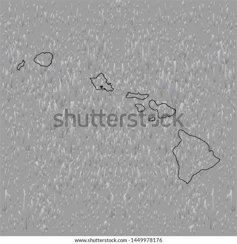 Map Hawaii Vector Illustration Stock Vector Royalty Free 1449978176