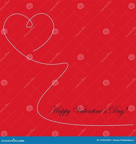 Heart Continuous Line Drawing Vector Stock Vector Illustration Of