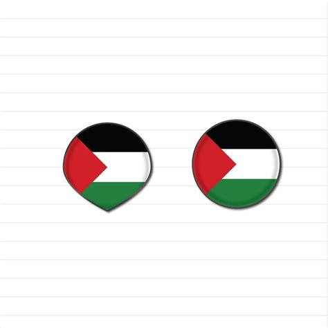 Premium Vector Flag Badges Of Palestine