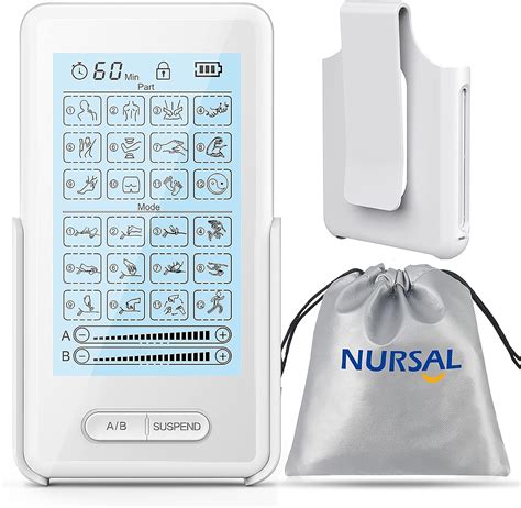 Nursal Touchscreen Tens Unit With Dual Channels And Modes For Pain