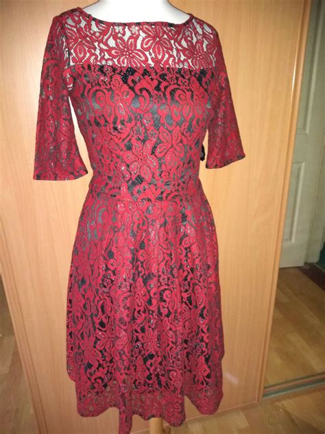 Joanie Stacey Red Lace Layer Dress Bnwt Sz 8 Vintage Vibe Party Valentine Ebay