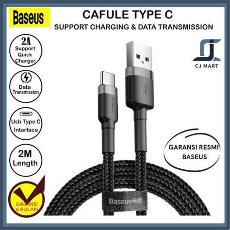 Promo Kabel Data Usb To Type C Baseus Cafule Cable For Type C 2a 2m Kabel 1 M Cjmart