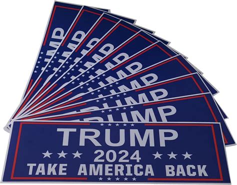 Amazon YINENA 100Pcs Trump 2024 Sticker Take America Back Trump