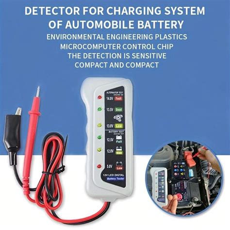 1pc Car Battery And Charging System Tester 6v 12v Battery Passenger Analyzer Car Telegraph