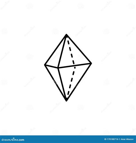 3d Rhombus With Dotted Icon Element Of Geometric Figure For Mobile