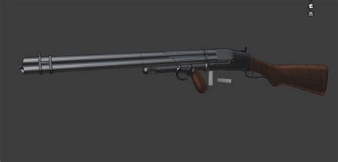 3d Model Victorian Triple Barreled Shotgun Vr Ar Low Poly Cgtrader