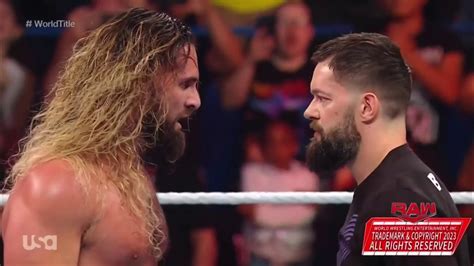 Omg Finn Balor Confronts Seth Rollins For World Heavyweight