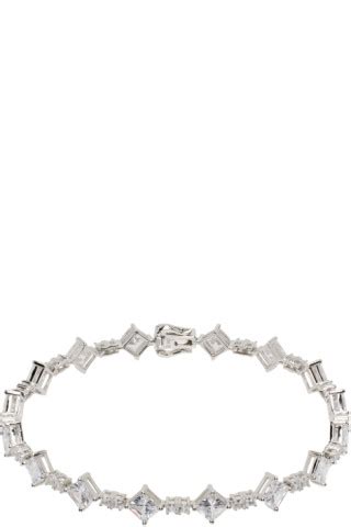 Silver Multi Cut Tennis Bracelet By Hatton Labs On Sale