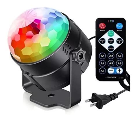 Bola De Luces Led Rgb Audioritmica Discoteca Control Meses Sin