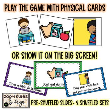 Zoom Rules Bingo Game l Online Class Rules Game by DN Creations | TPT