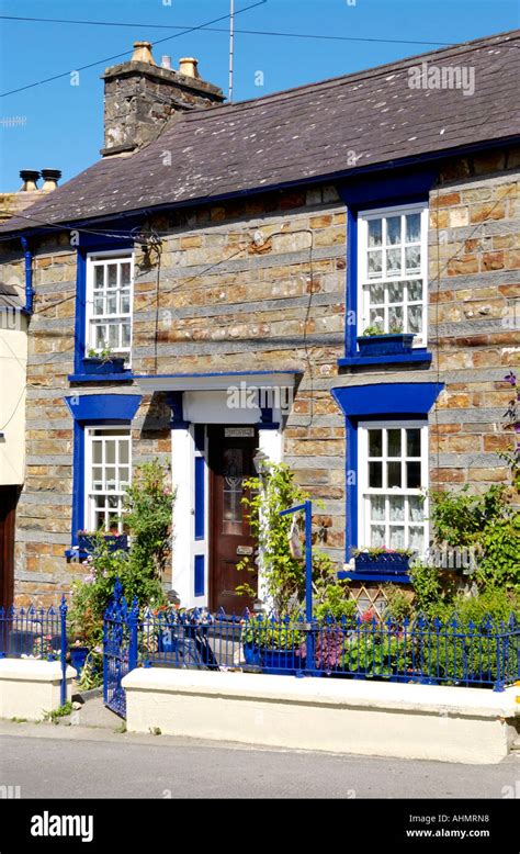 Traditional Stone Built Terraced Cottage In The Welsh Village Of St