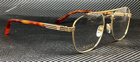 Gucci Gg1290o 002 Gold Men S Medium 54 Mm Eyeglasses Ebay