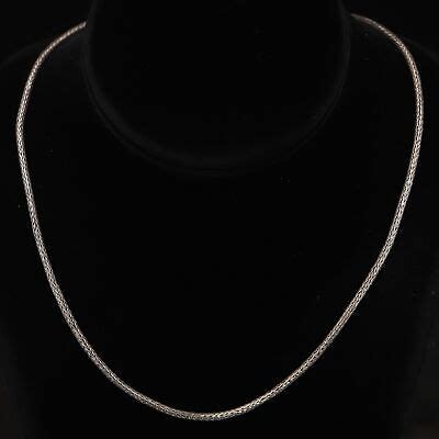 VTG Sterling Silver BALI INDONESIA 3mm Wheat Chain 18 5 Hook