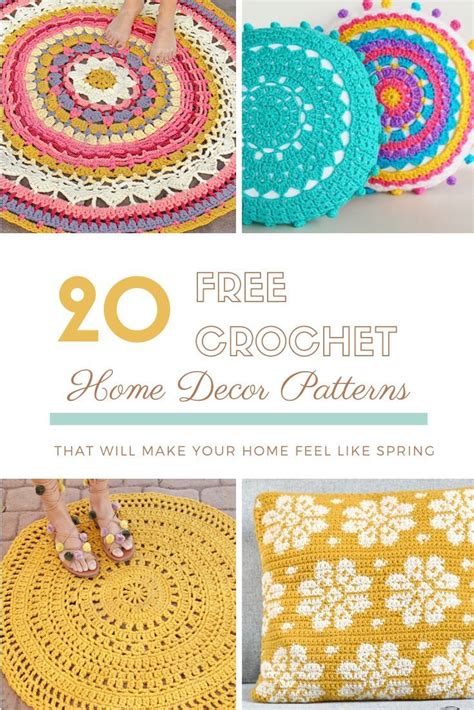 20 Free Crochet Home Decor Patterns Crochet Home Crochet Rug