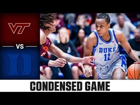 Virginia Tech Vs Duke Condensed Game Acc Womens Basketball