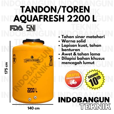 Jual Tandon Toren Tangki Air Aquafresh Liter Harga Murah Anti