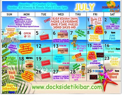 Colonial Beach Events Calendar