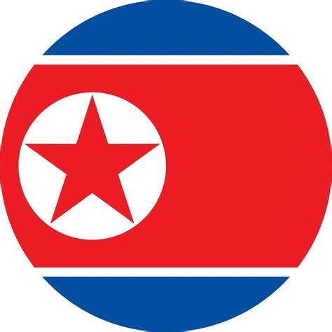 Round North Korean Flag Of North Korea 24310428 Vector Art At Vecteezy