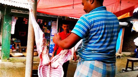 Goat Market Goat Meat Cutting And Goat Leg Skin Remove Skills Youtube