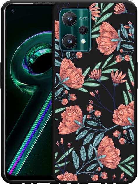 Realme Pro Hoesje Zwart Poppy Roses Designed By Cazy Bol