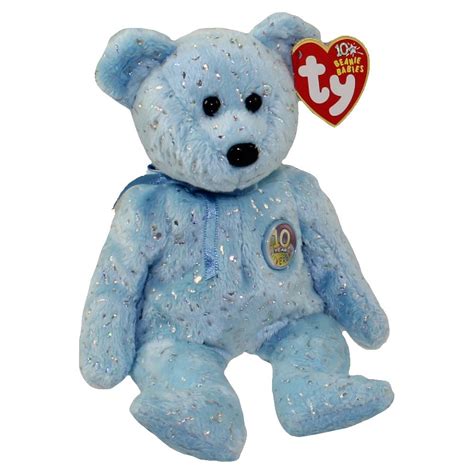 Ty Beanie Baby Decade The Bear Light Blue Version 85 Inch