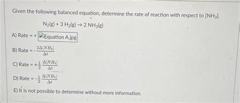 Solved Given The Following Balanced Equation Determine