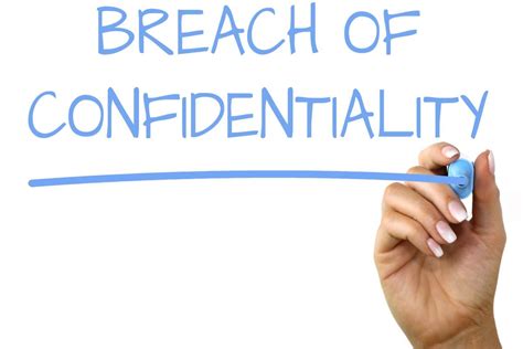 Breach Of Confidentiality Handwriting Image