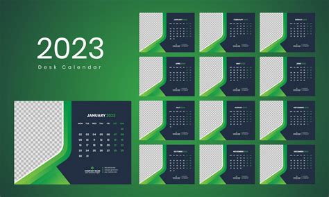 Modelo De Calendário De Mesa 2023 13416545 Vetor No Vecteezy