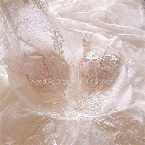 chantilly lace wedding dress 6