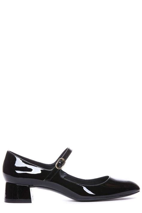 Stuart Weitzman Mm Vivienne Patent Mary Jane Heels In Black Lyst