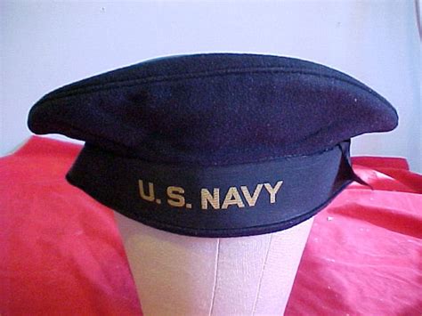 Vintage Wwii Us Navy Wool Flat Hat By Grannybevsvintage On Etsy