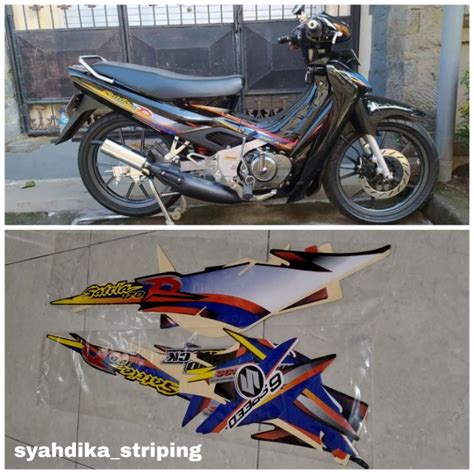 Hitam Sticker Striping Lis Body Suzuki Satria Lumba Suzuki Satria R