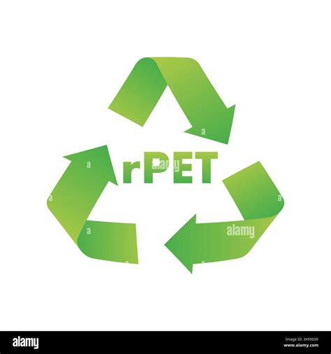 100 Recycled Materials RPet Standard Sign Label Vector Stock