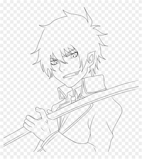 Blue Exorcist Coloring Pages 4 By Karen Line Art Clipart 4838947