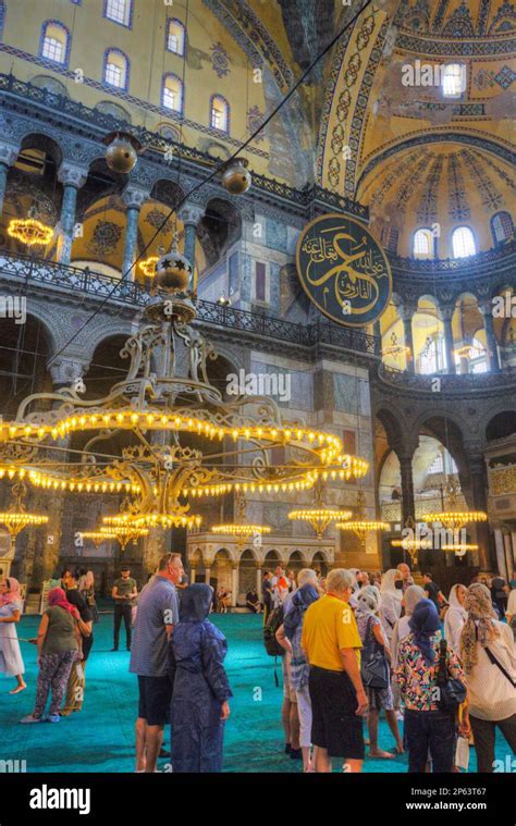 Interior Hagia Sophia Grand Mosque Ad Unesco World Heritage Site