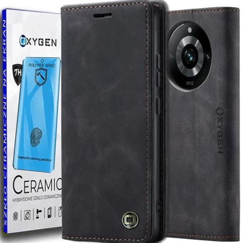 Etui Case Kabura Marki OXYGEN BooK Do Realme 11 Pro 11 Pro CZARNE