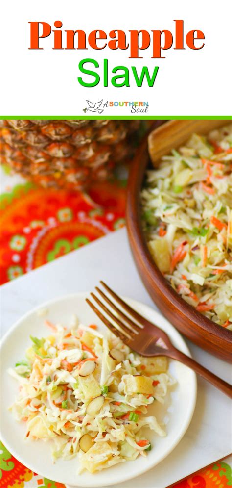 Easy Pineapple Coleslaw - A Southern Soul